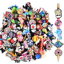 200 PCS Pencil Toppers Colorful Charms Bulk Classroom Rewards School Supplies