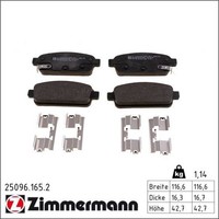 Zimmermann 25096.165.2 Bremsbelagsatz FüR Opel Chevrolet Astra Zafira GTC Cruze