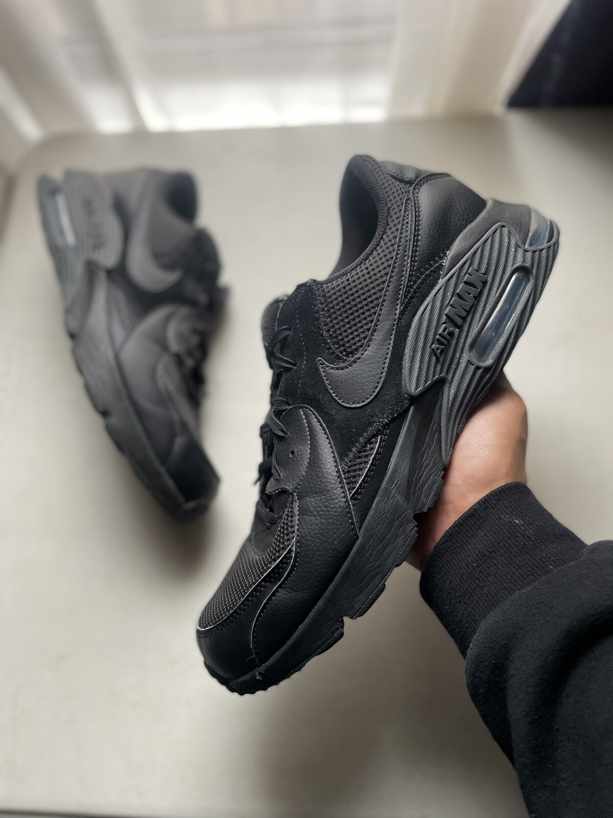 Size 12 - Nike Air Max Excee Black Dark Grey (Triple Black) | eBay