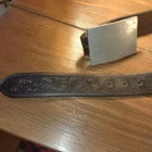 Leather Belt Carving Black Funny Buckle Change