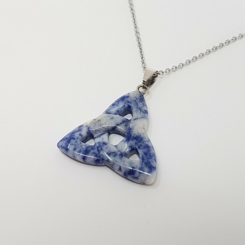 Quartz Crystal Necklace Stone Pendant Trinity Reiki Healing High Quality Chain - Picture 7 of 36