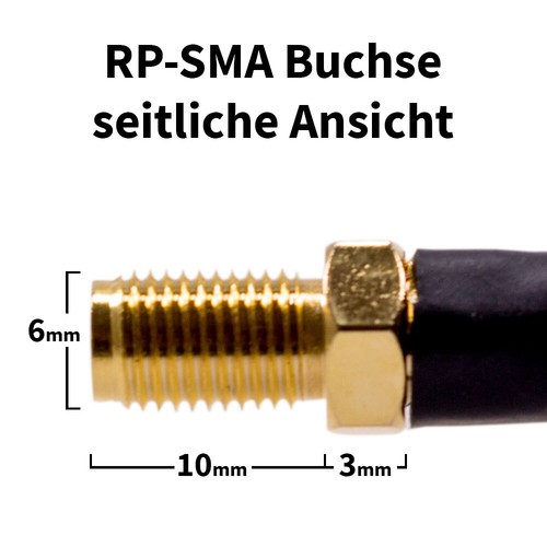 Fensterdurchführung für WLAN, Helium / HNT - RP-SMA Stecker / Buchse, 40cm - Bild 3 von 3