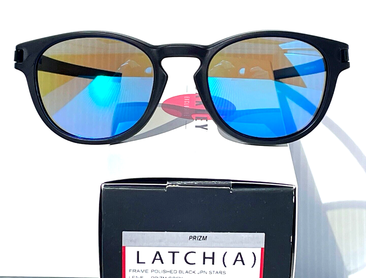 NEW Oakley LATCH Black Japan Stars POLARIZED Galaxy Blue