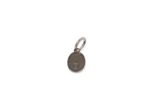Waxing Poetic 302264 Imprinted Oval Charm Upper Letter 'K' Sterling Silver - Picture 2 of 2