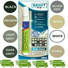 *GROUT PEN* REVIVES & RESTORES TILE GROUT ANTI-MOULD WHITE BLACK GREY SILVER UK