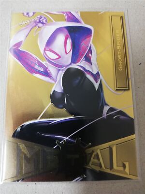 Spider-Man Marvel Metal Universe Light FX Gold Base Card #28 Ghost-Spider