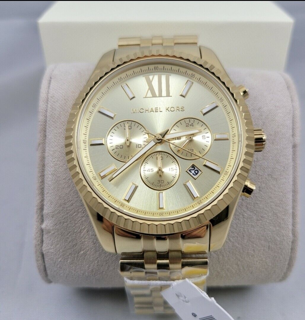 Michael Kors MK8281 Men's Lexington Gold Stainless Steel Chronograph Watch