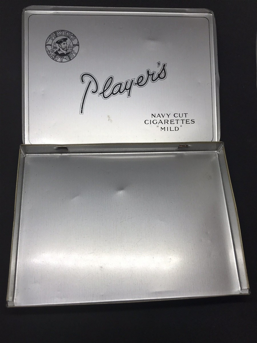 VINTAGE PLAYERS NAVY CUT CIGARETTES BOX WITH STAMP 