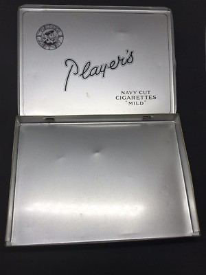 VINTAGE PLAYERS NAVY CUT CIGARETTES BOX WITH STAMP 