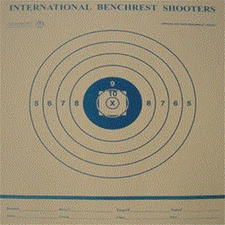 (5) IBS 600 Yard BR Bench Rest Target, Printed in Blue on Heavy Paper, 21" x 24"