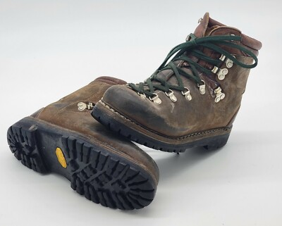 Vintage Lowa Civetta Brown Leather Mountaineering Boots  display picture 3