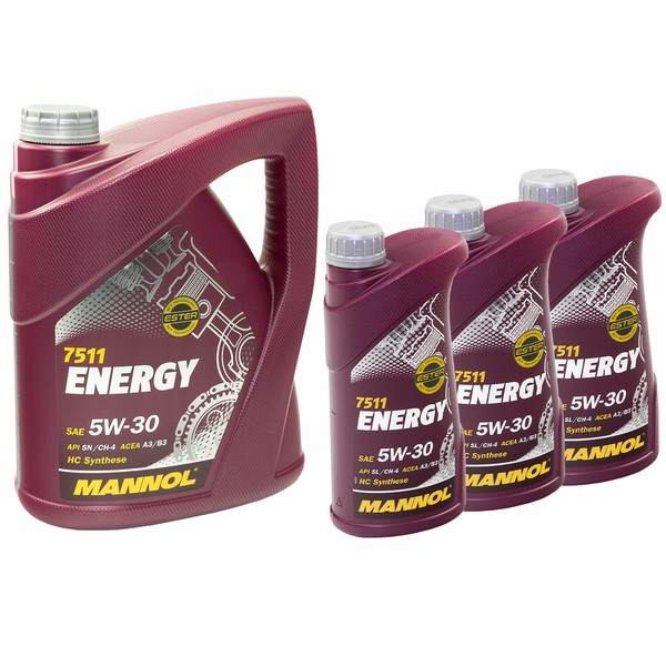 MotoröL Mannol 5W-30 Energy API SN/CH-4 1X 5 Liter + 3X 1 Liter MotorenöL-image
