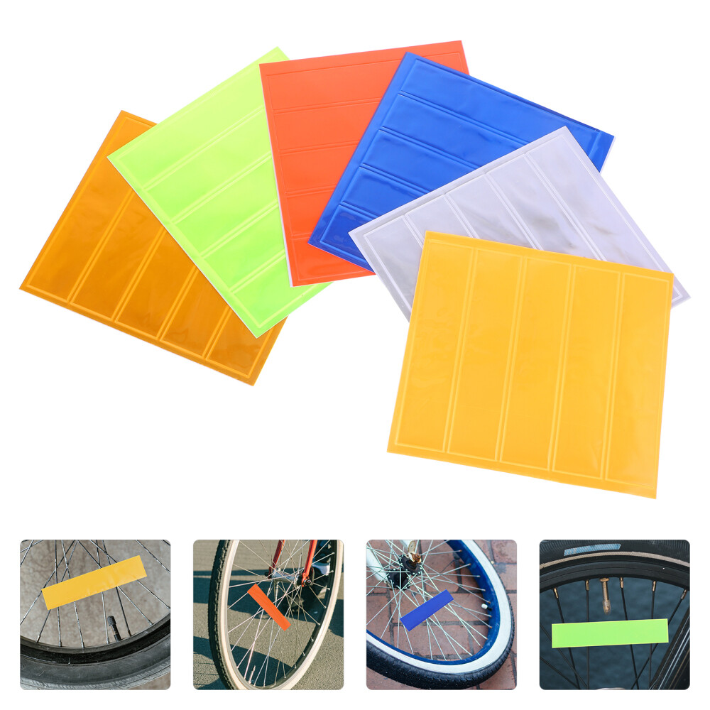 6-Piece Running Reflective Safety Stickers for Enhanced Visibility and Caution on Wheel Nails