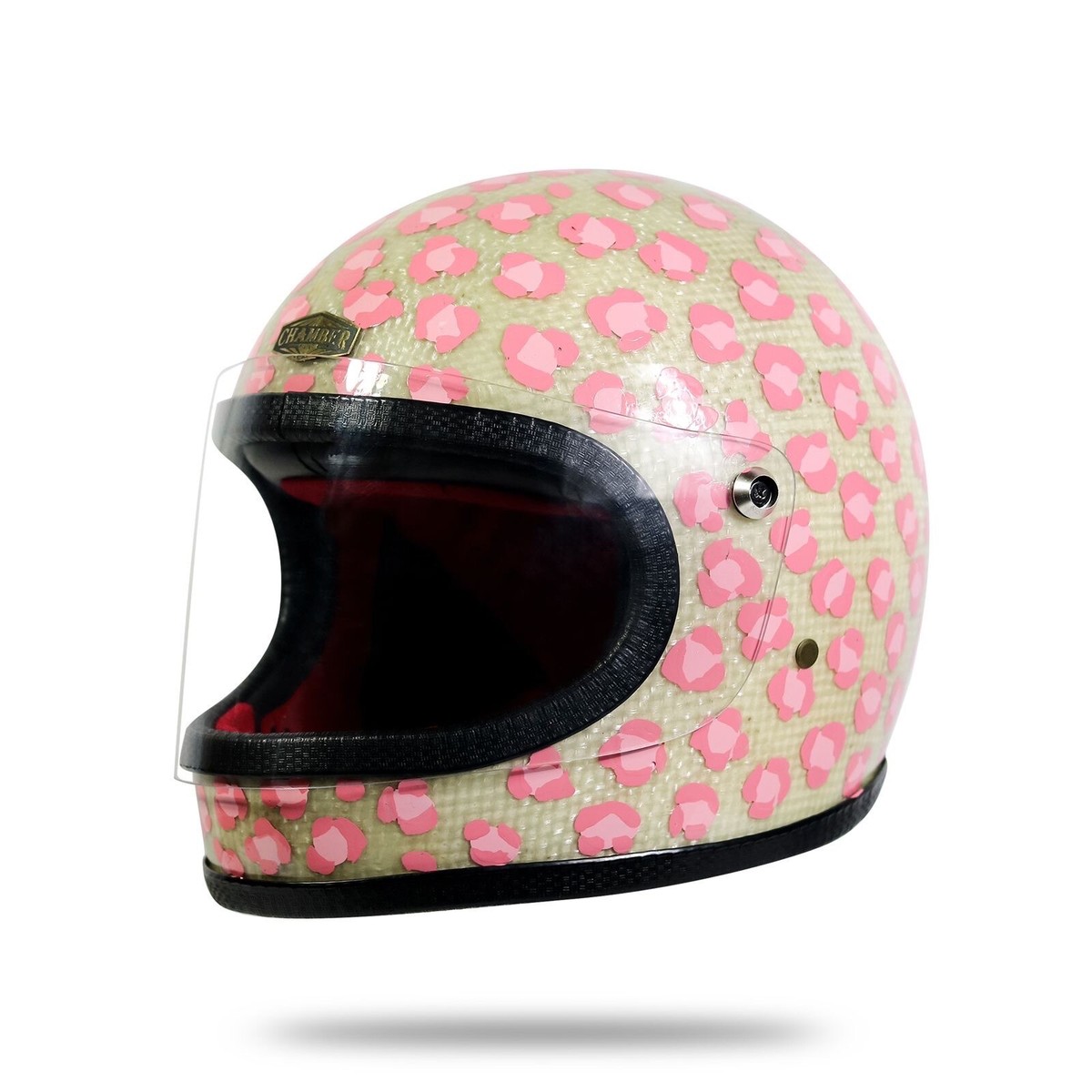 SALE ! VINTAGE CUSTOM HELMET ATLAS GEN 1 LEOPARD CAFE RACER