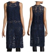 Alice + Olivia Kelissa Lace Tunic Dress Sapphire Medium $330
