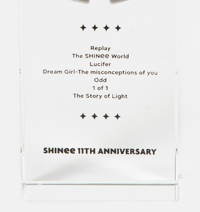 SHINee DEBUT 11th ANNIVERSARY SMTOWN OFFICIAL GOODS TROPHY SEALED