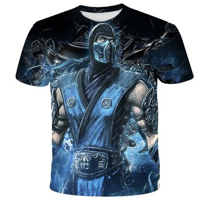 Sommer Jungen Erwachsene Game Mortal Kombat 3D-Druck T-Shirt Tops Pullover TV NEU