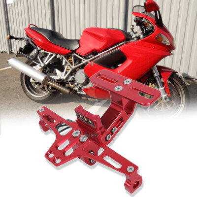 For Ducati ST2 S2R ST3 ST4 S S4RS 900SS LED Fender License Plate Holder Bracket