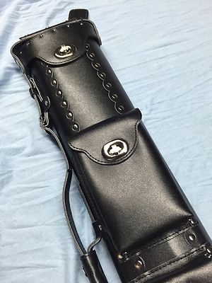 Vincitore Lc24 2 Butt 4 Shaft Genuine Leather Black Cue Case 2x4