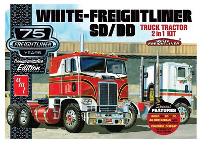 AMT AMT1046 1:25 White Freighliner 2-in-1 SC/DD Cabover Tractor (75th Anniversar
