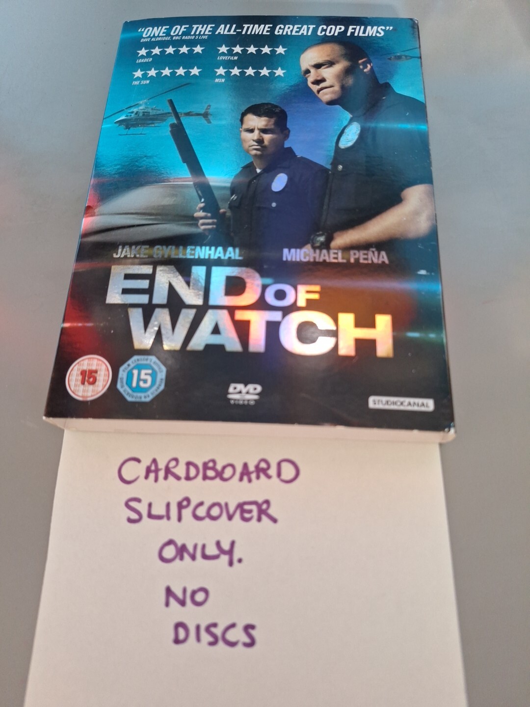 End of Watch - DVD - CARDBOARD SLIPCOVER ONLY. NO DISCS.