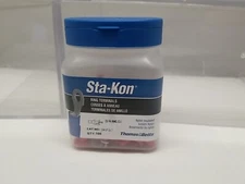 QTY/100 Thomas & Betts 3KF97 Sta-Kon Ring Terminal, Red Nylon, 22 to 16 AWG