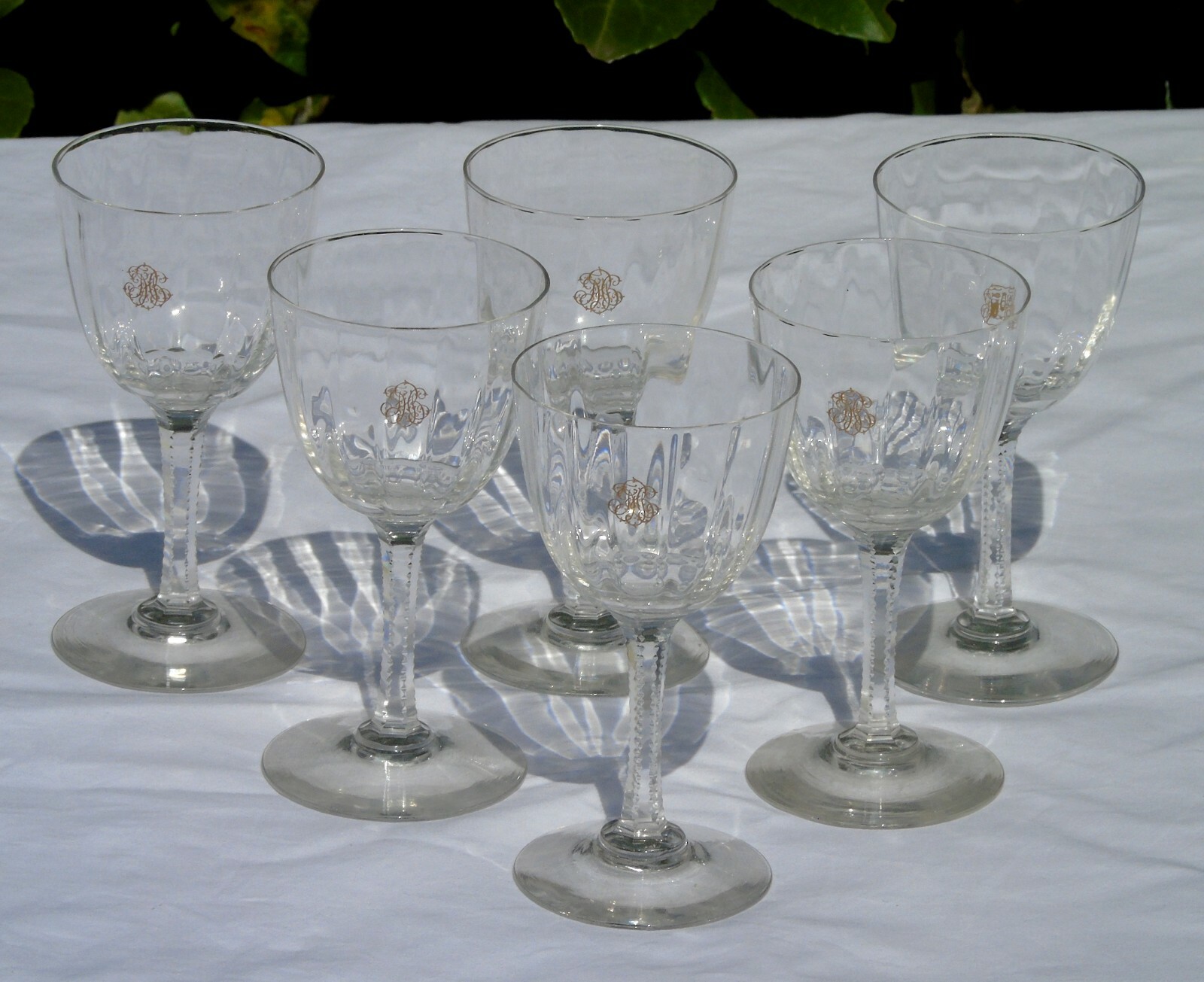 Baccarat? Clichy? - Service de 6 verres à vin blanc ou vin cuit en cristal, XIXe Populair SALE, populair