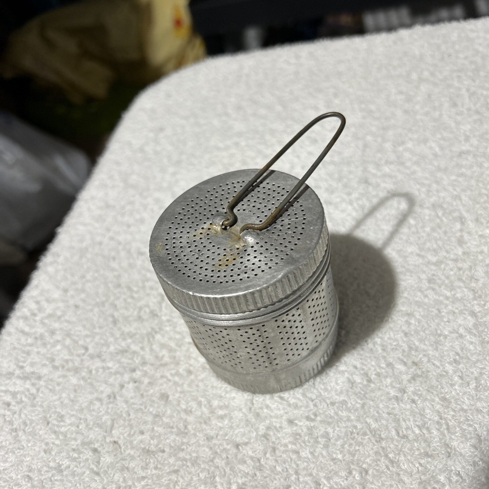 VTG Tea Caddy Infuser Tea Soaker Aluminum W/handle 2 1/2 X2 1/4 | eBay
