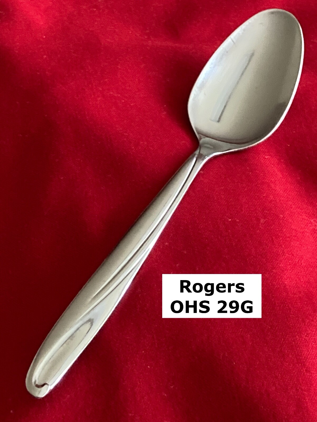 Rogers OHS 29G 6-inch Teaspoon with Swirl Curved Tip Stainless Steel Flatware