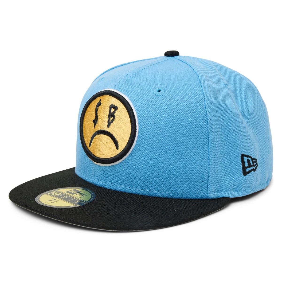 Sad Boyz SB X NEW ERA SAD FACE FITTED HAT - SKY BLUE 7 3/8