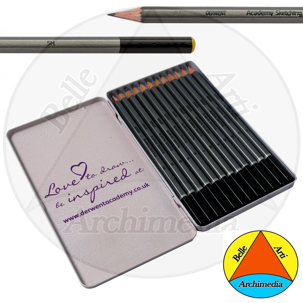MATITA PENCIL MATITE SCHIZZO DISEGNO SKETCHING DERWENT ACADEMY SET 12 MATITE