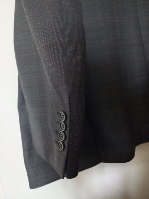 Veste De Costume En Laine Oxford Grande Taille FR62 - Couleur Gris Foncé, Neuve Avec étiquettes