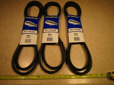 LOT OF 3 GOODYEAR B81 V BELTS, HY-T PLUS, J0551