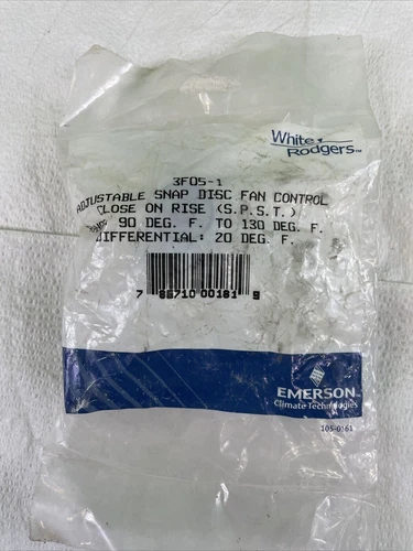 Emerson 3F05-1 & 3LO5-1-Adjustable Snap Disc Fan Controls-Close & Open On Rise
