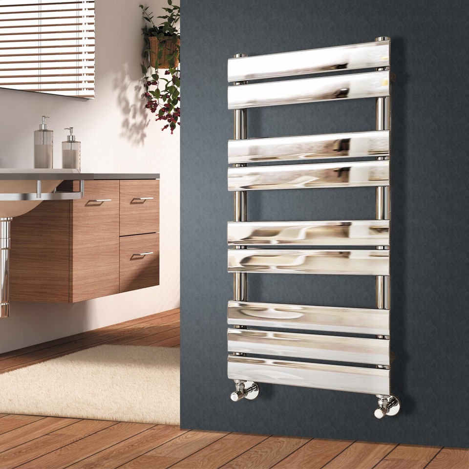 Product photo 4 of 8 — Modern Designer Flat Panel Heated Bathroom Towel Rail Radiator Ladder Warmer Rad