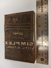 Vintage Letterpress Block / Cut (Kelsey , C&P)   (Simplex Util-a-tool)