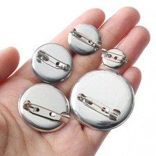 100PC round Ornament Metal Brooch Tray Brooch Handmade DIY Tray Disc Pin Clip