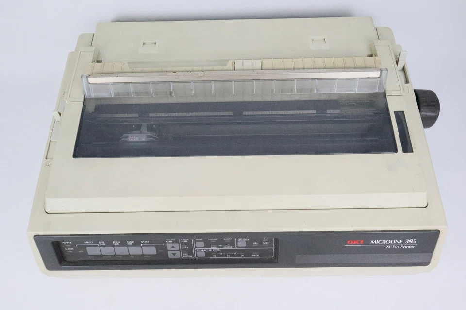 OKIDATA Microline 395 24 Pin Dot Matrix Printer GE8286A for Parts or Repair Oki - Image 3 of 4