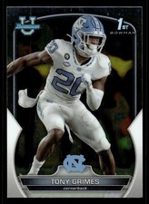Tony Grimes 2022 Bowman University Chrome #75 North Carolina Tar Heels