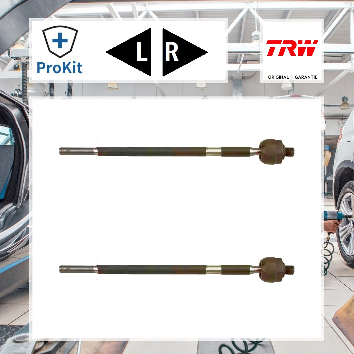 2x ORIGINAL® Trw Axialgelenk, Spurstange Vorne, Links, Rechts VW Caddy II