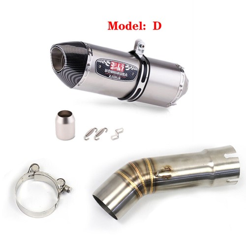 Slip For YAMAHA FZ8 N FZ8 S YZF-FZ8 Exhaust Mid Link Pipe Muffler Tips 420mm - Picture 6 of 7