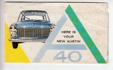 1960 AUSTIN A40 FARINA BMC British 16p Very Small Brochure/Folder