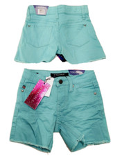 Vigoss Girls' The Mid Cotton Blend Shorts, Turquoise, size 7