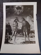 vtg postcard art RPPC verona castelvecchio g dai libri battesimo di cristo