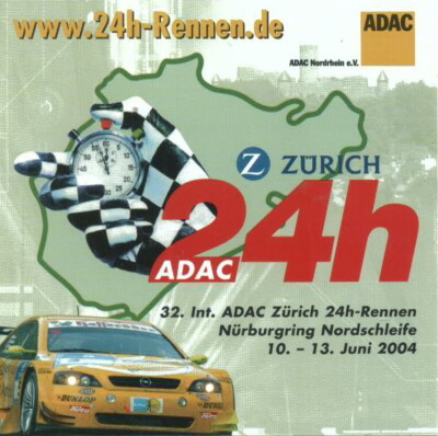 Original sticker ADAC 24h race Nürburgring 2004 Opel Motorsport 2003 OPC DTM