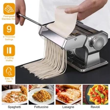 Fresh Pasta Maker Roller Machine Stainless Steel for Spaghetti Noodle Fettuccine