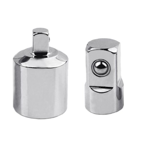 Stainless Socket Ratchet Converter Adapter Reducer 1/2" to 1/4" 1/4" to 1/2" - Picture 1 of 6