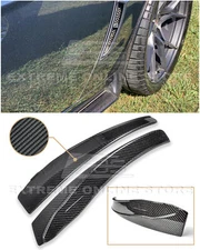 For 05-13 Corvette C6 | ZR1 Style CARBON FIBER Side Skirts' Rear Mud Flaps Pair