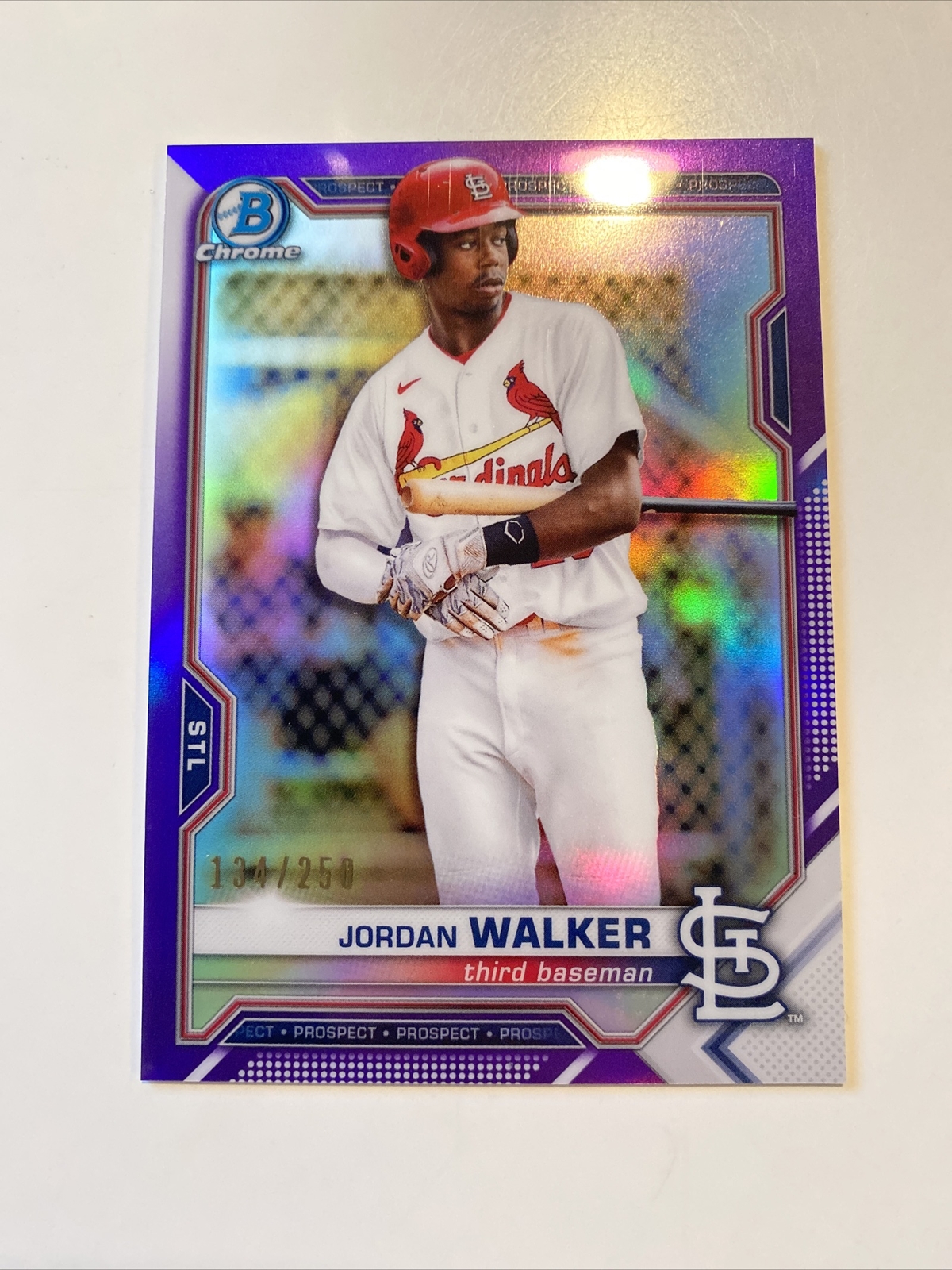 2021 Bowman Chrome Jordan Walker BCP-146 Purple /250
