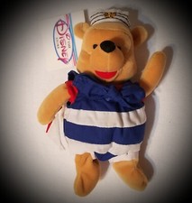 SAILOR NAUTICAL WINNIE THE POOH Mini Bean Bag Plush with DISNEY STORE tags EUC